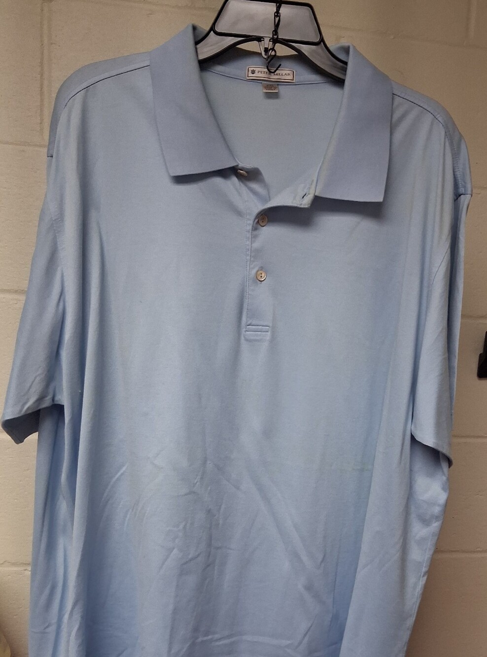 Peter Millar XXL Blue Short Sleeve Polo Shirt.